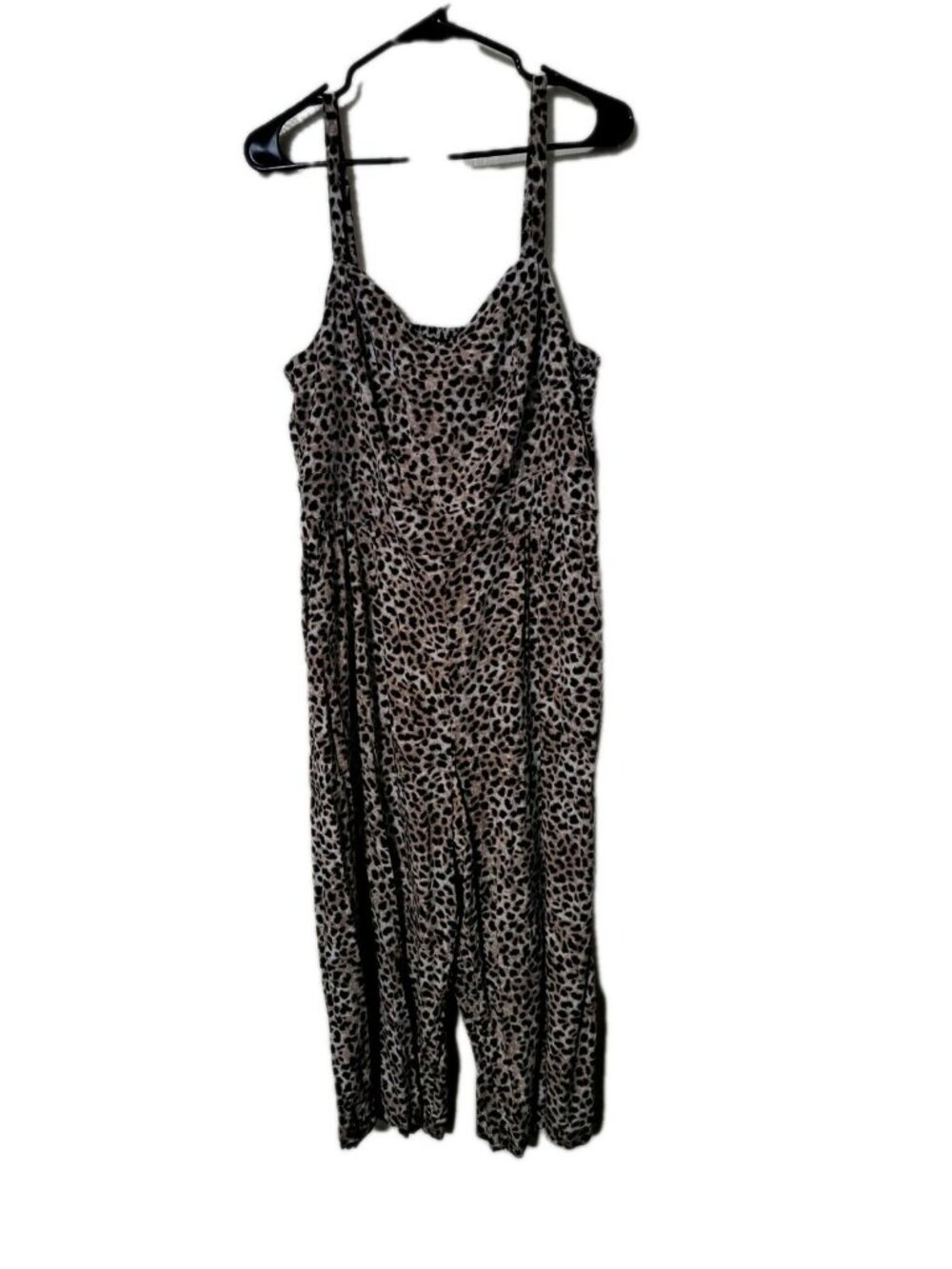 Torrid Womens Size 1 Challis Cullote 14 16 Leopard Animal Print Jumpsuit Chic